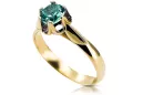 Smaragd 14 Karat Gelbgold Ring Vintage Schmuck vrc122y
